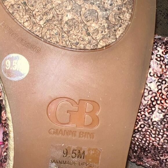 Women's Gianni Bini Pink Sequin Flats Size 9.5M - Picture 7 of 7